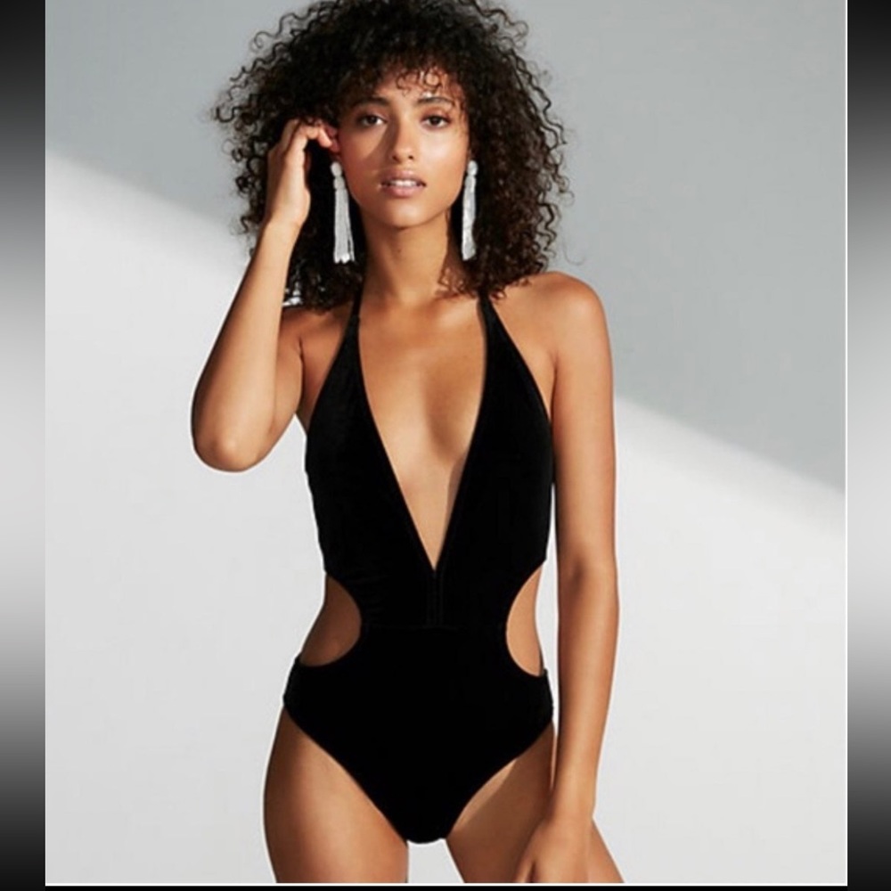 Express cutout velvet Swimsuit
